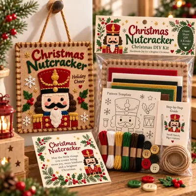 🎄✨ Kerst DIY Stoffen Weefpakket voor Vriendschap - 🧵 Maak samen iets bijzonders! 💕