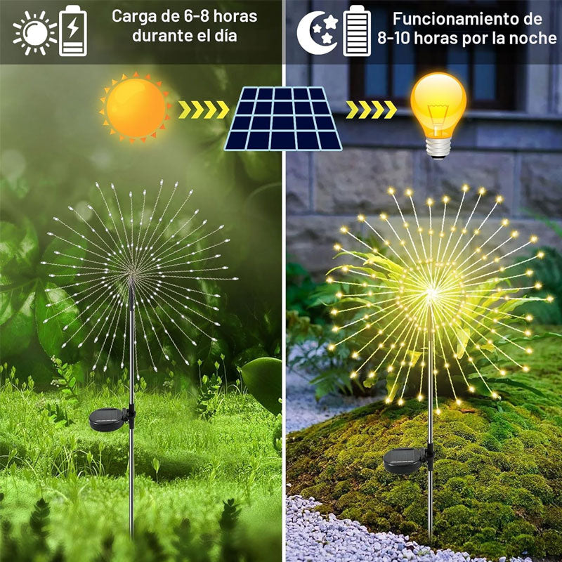 Buitenverlichting op zonne-energie voor vuurwerk