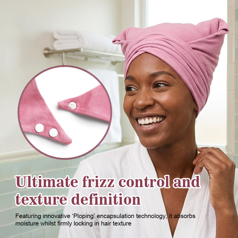 Professionele anti-frizz handdoek voor het föhnen van je haar☁️ — Het geheim voor perfecte, gedefinieerde krullen
