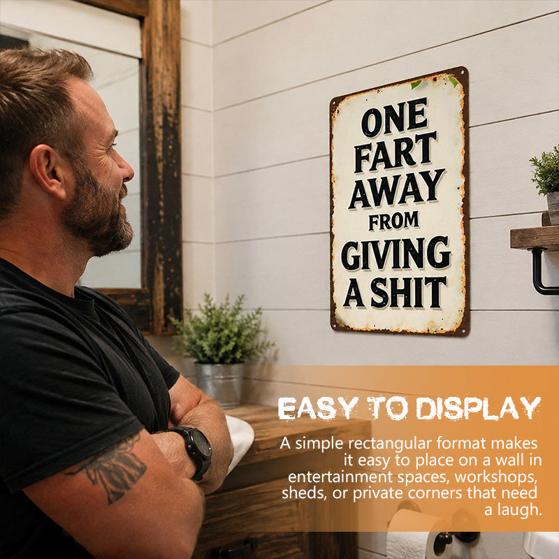 Metalen wandbord met ondeugende humor – grappige vintage decoratie voor garage en thuisbar