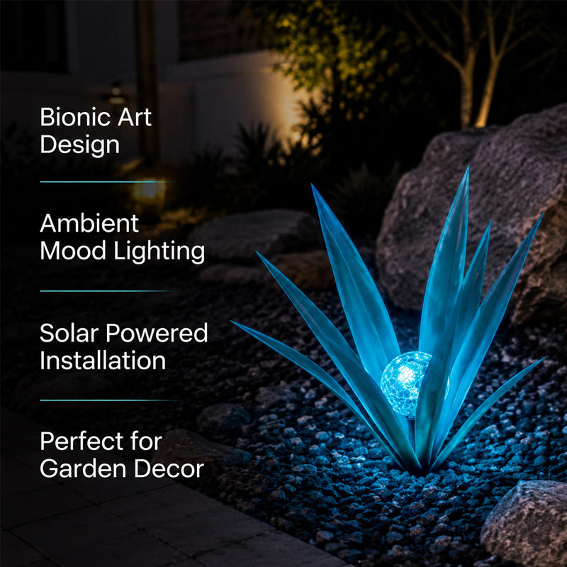 🌵 Metalen Agave Solarlamp