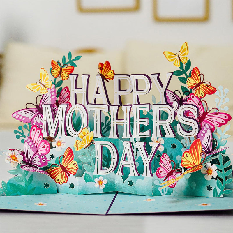 💐 Fijne Moederdag 3D vlinder pop-up kaart
