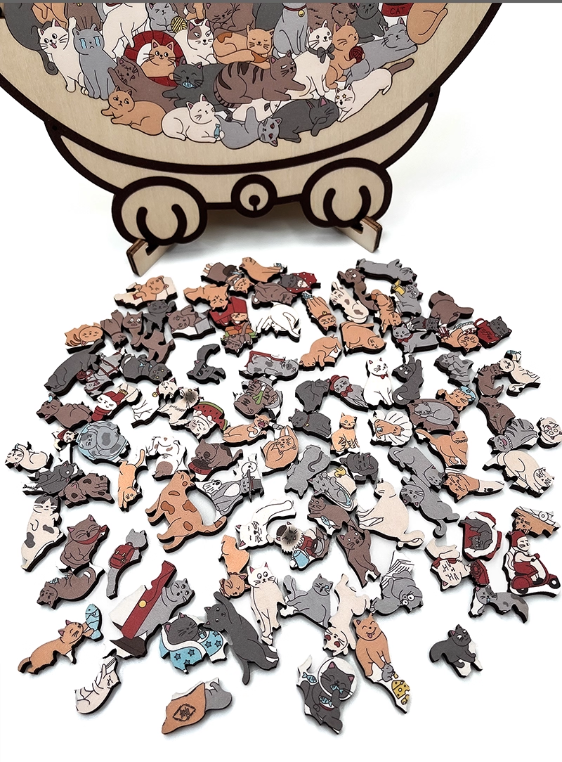 🐶🐱 Schattige puppy- en kitten-doe-het-zelf-puzzelset
