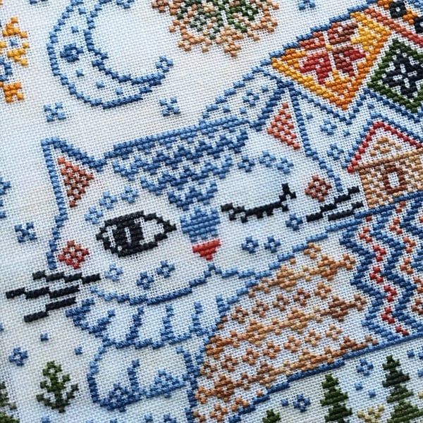 🐱 Winterse katten kruissteekpakket