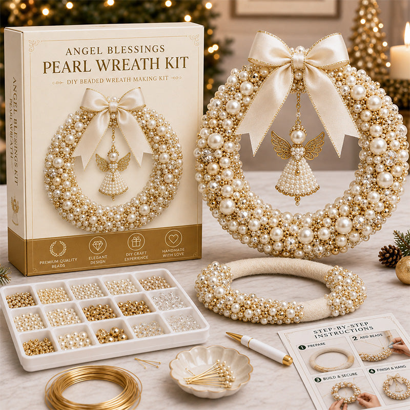 🎄✨ DIY Kerstkrans met Parels - Handgemaakte Deurdecoratie met Kralen 💎🎀