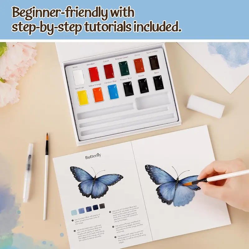 ✍️Beginners aquarelverfset🎨Aquarel dierenwerkboek