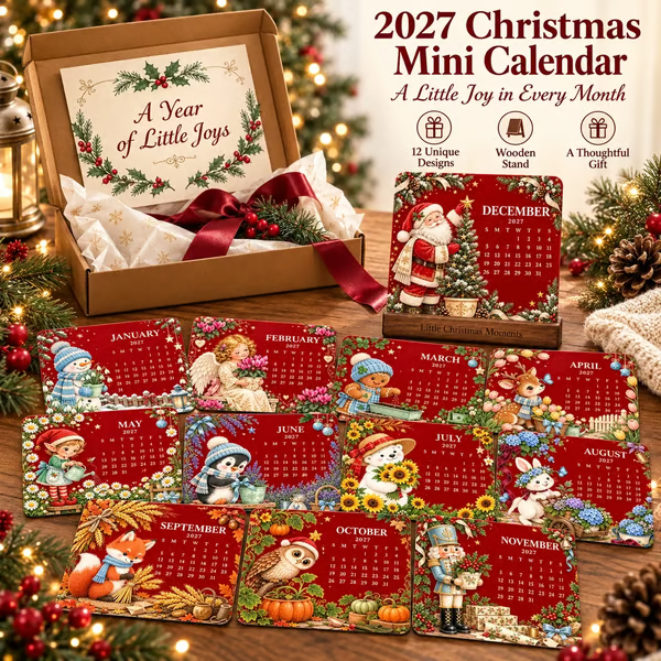 🎄🌱 Kersteditie (limited edition) – Milieuvriendelijke, plantbare "Timeless" zaadkalender 2027 🌸🌿