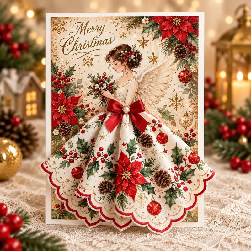 ✨🏆Vroege feestdagenaanbieding: 49% korting👼 3D kerstengel pop-up wenskaart | Een betekenisvol kerstcadeau met envelop en ruimte voor je persoonlijke boodschap 🎄