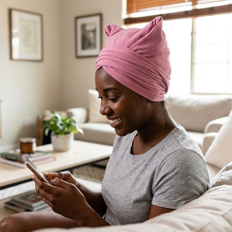 Professionele anti-frizz handdoek voor het föhnen van je haar☁️ — Het geheim voor perfecte, gedefinieerde krullen