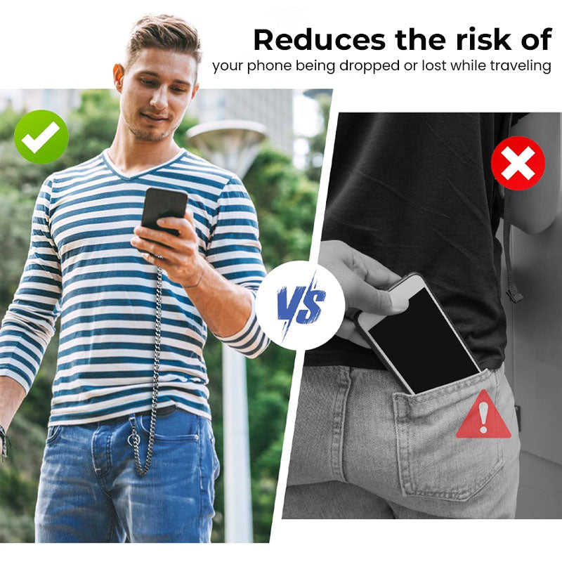 📱✨ SecureStyle clip-on telefoonketting