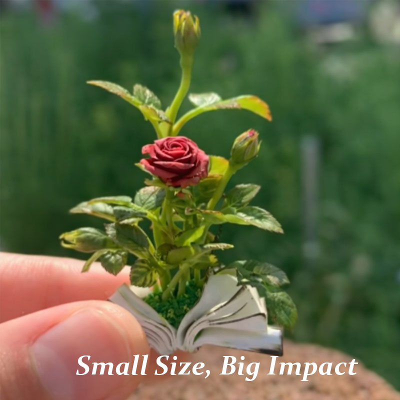 Miniatuurboekbloemen: een sprookje in de palm van je hand.