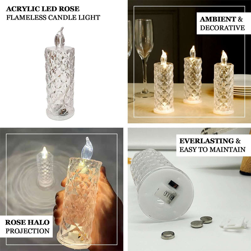 ✨ Crystal Rose Kaarslicht – Romantische gloed zonder rommel