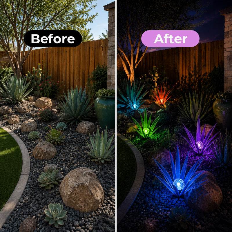 🌵 Metalen Agave Solarlamp