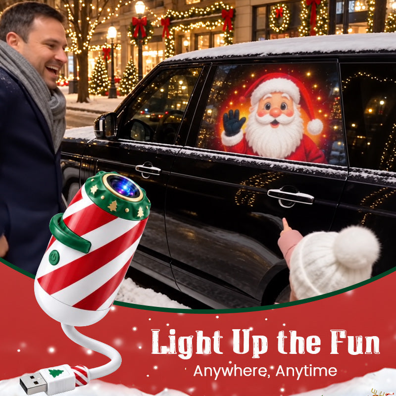 Merry Ride kerstauto met projectorverlichting