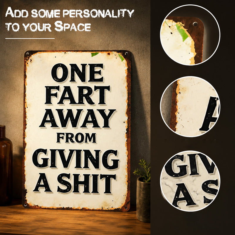 Metalen wandbord met ondeugende humor – grappige vintage decoratie voor garage en thuisbar