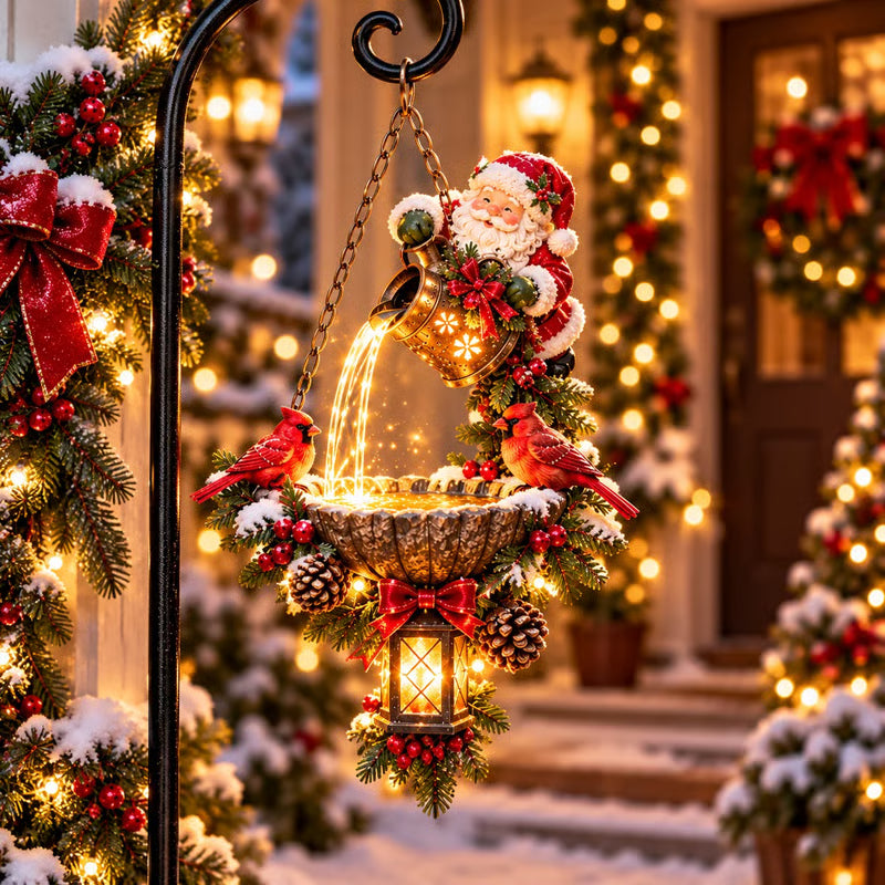 🎄 De magische lichtshow van de Kerstman – Kerstlantaarn voor in de tuin met kardinaalmotief