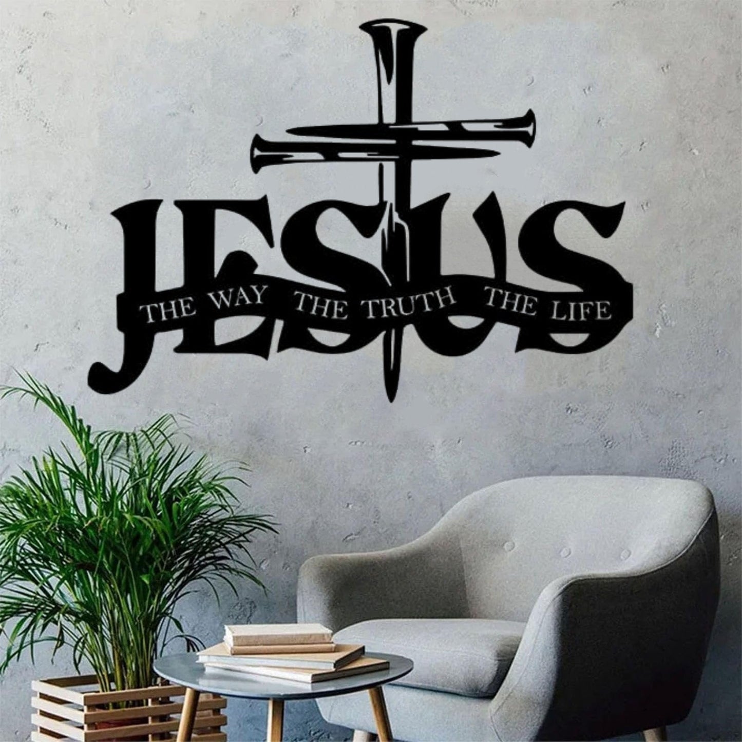 (🎁 Laatste dag 49% korting) 🔥 Muurdecoratie met Jezus en kruis - ⌛ Beperkte handgemaakte serie
