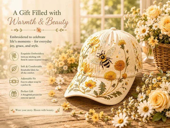 🔥 Laatste dag – 50% korting 🌸🌿 Garden Morning Cap