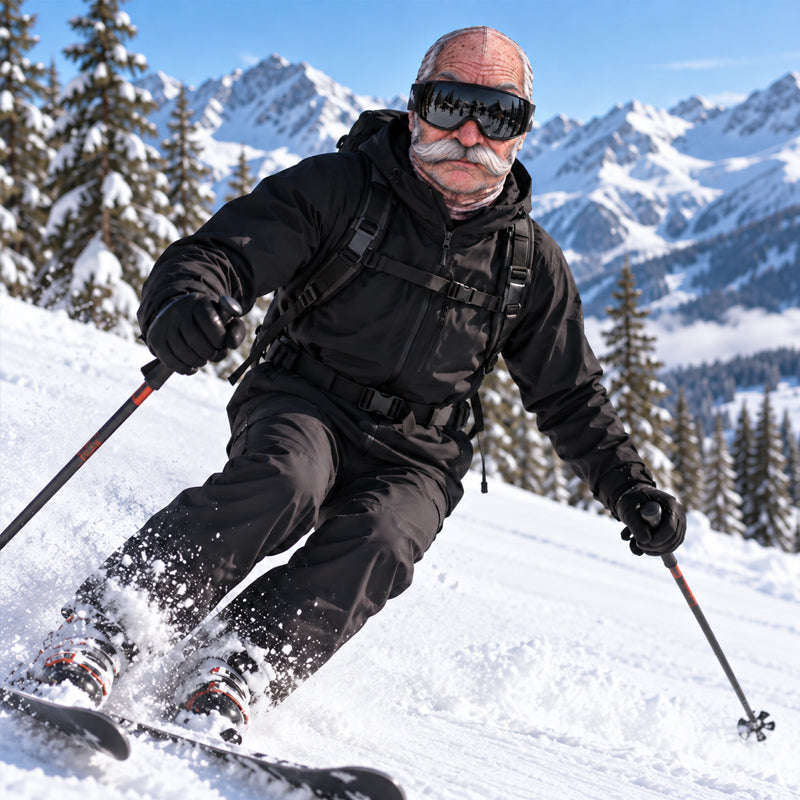 Grappig en realistisch skimasker – hilarische winterse feestoutfit voor buitengroepen