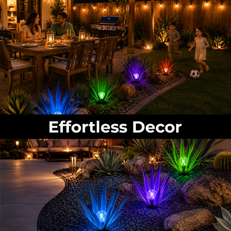 🌵 Metalen Agave Solarlamp