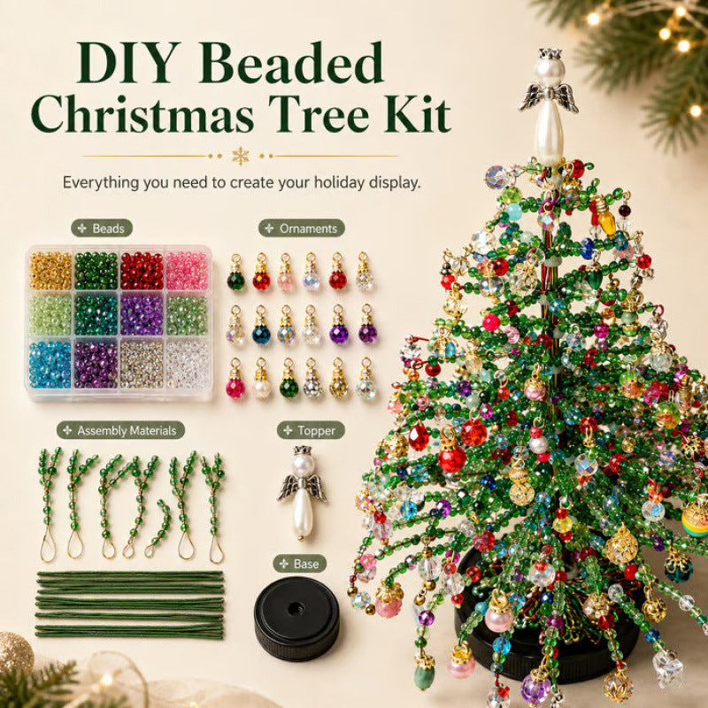 DIY Kerstboomset met kralen
