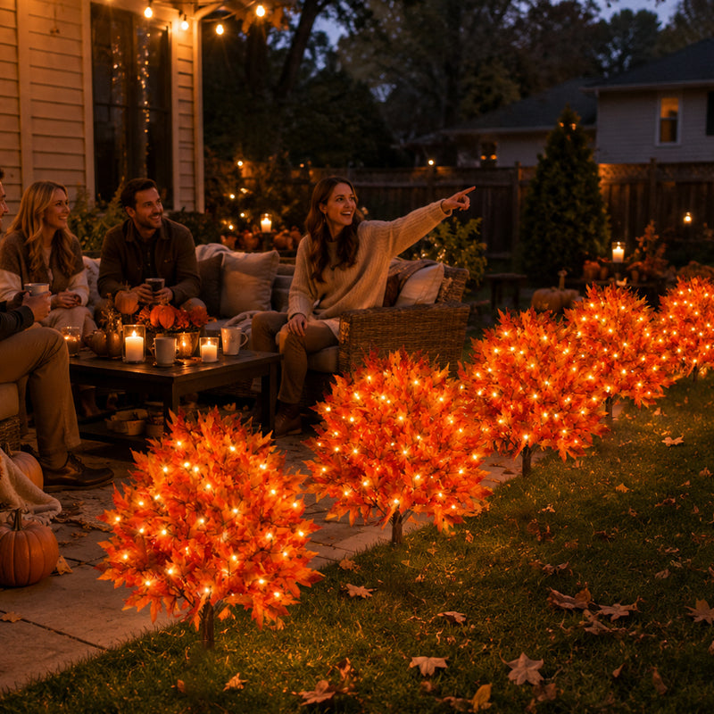 Verlichte herfst esdoorn – LED herfst kerstboomversiering