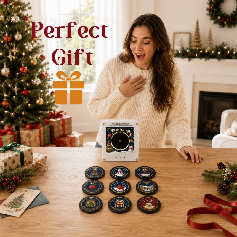 Kerstmuziek koelkaststickers | Interactieve kerstdecoratie met 9 klassieke kerstliedjes