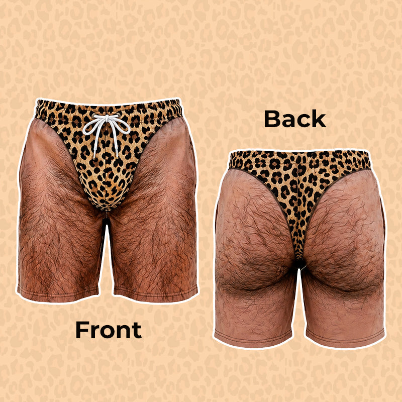 Gepersonaliseerde ademende  losse knielange shorts met cartoonhartjesprint
