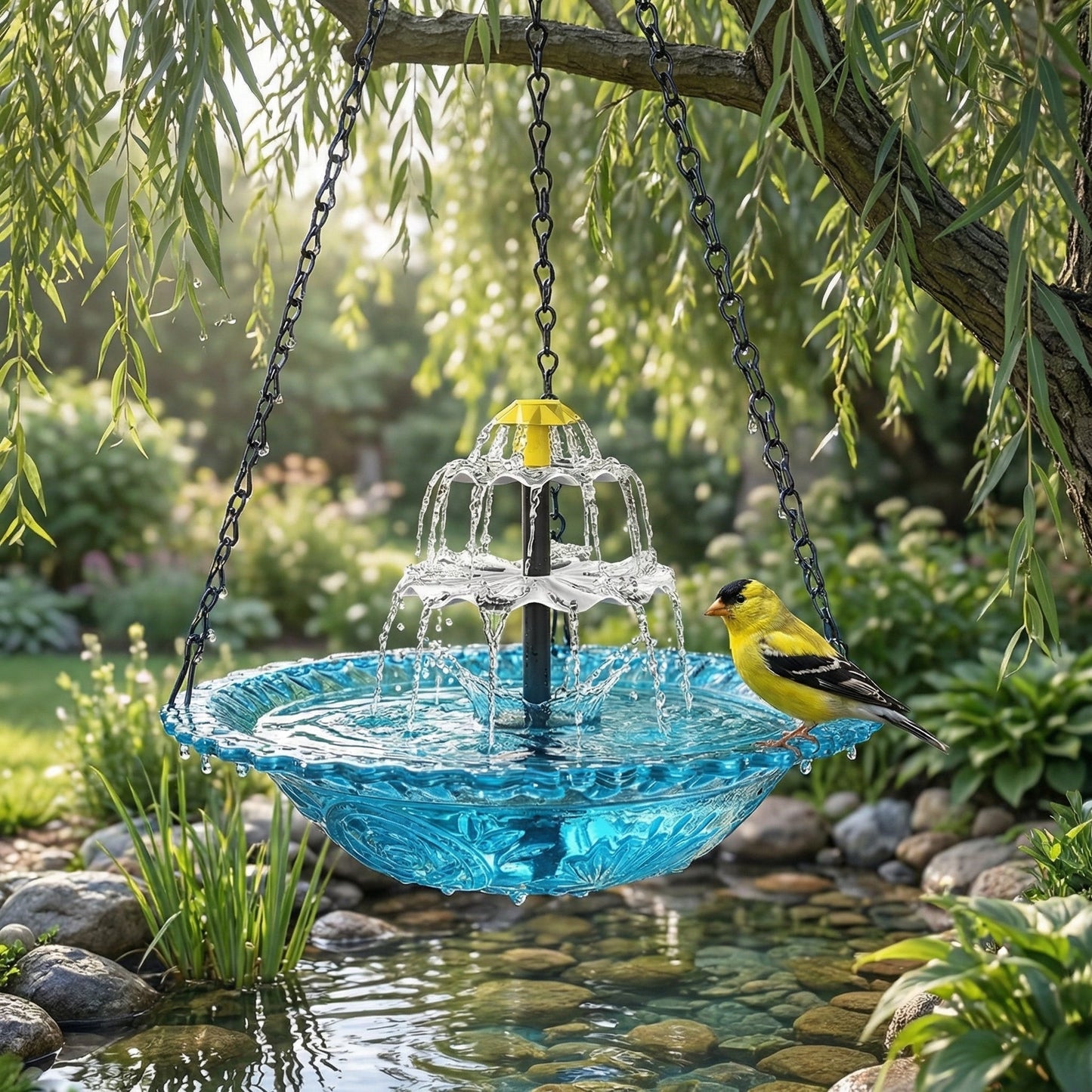 🔥🔥Nieuwjaar 70% korting - Solar Cascade hangende vogelbadfontein