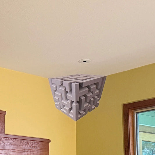 🧩 Moderne geometrische hoekwandsculptuur