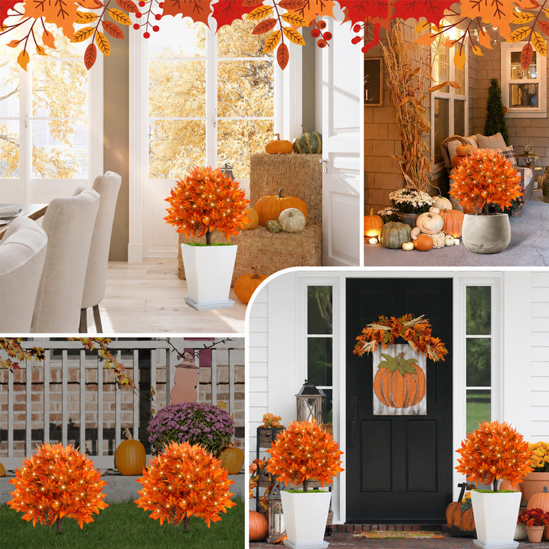 Verlichte herfst esdoorn – LED herfst kerstboomversiering