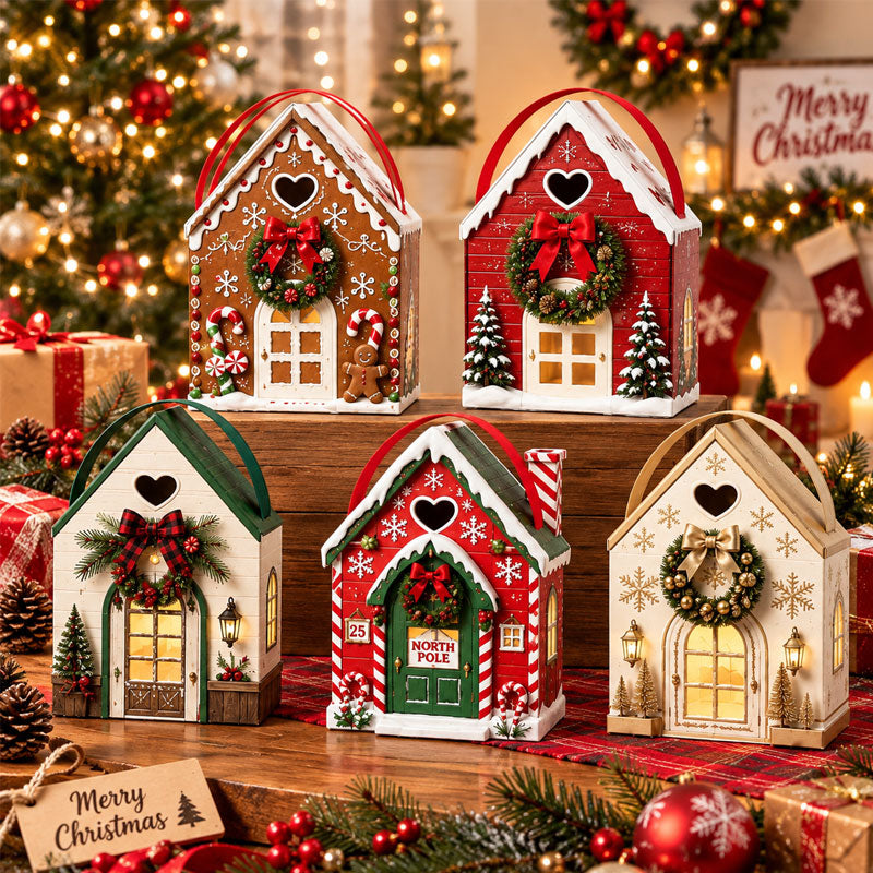 Kerstmagiehuis cadeauverpakking – Creatieve 3D handzame kerstcadeauverpakking