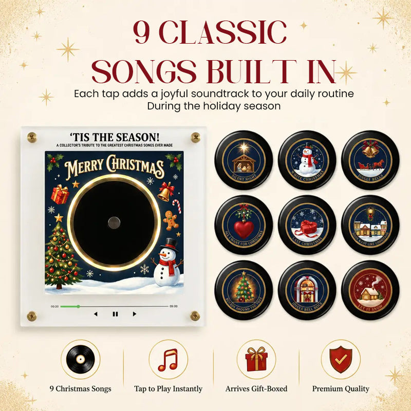 Kerstmuziek koelkaststickers | Interactieve kerstdecoratie met 9 klassieke kerstliedjes