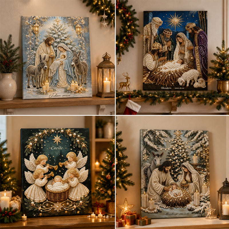 Kerststal Diamond Painting Set | Jezus Christus Kerst Geloof Kunst Decoratie