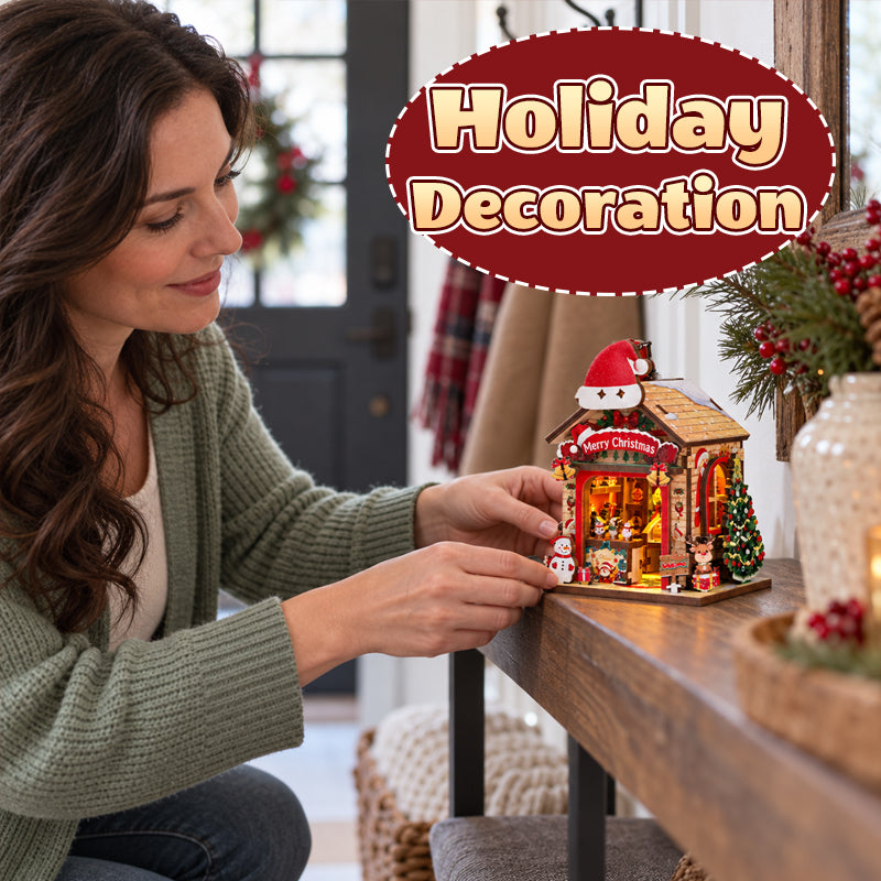 Kerst DIY 3D-puzzel koelkastmagneet