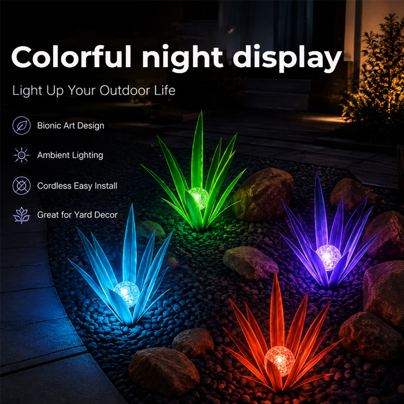 🌵 Metalen Agave Solarlamp