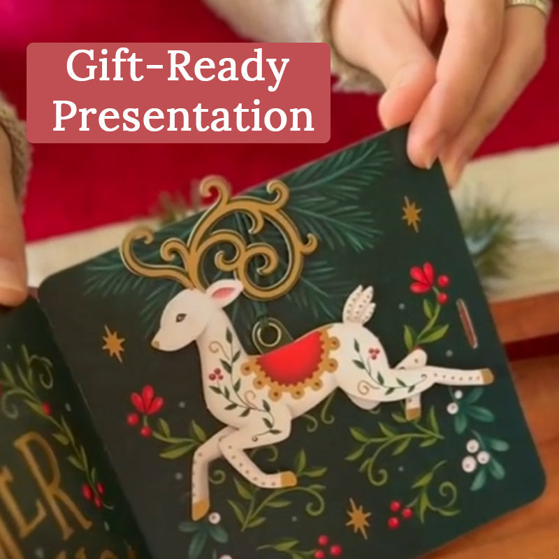 ✨ Enchanted Forest Kerstversieringsset – 12 Magische Papieren Schatten ✨