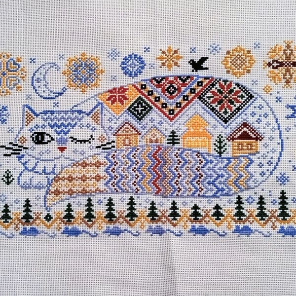 🐱 Winterse katten kruissteekpakket