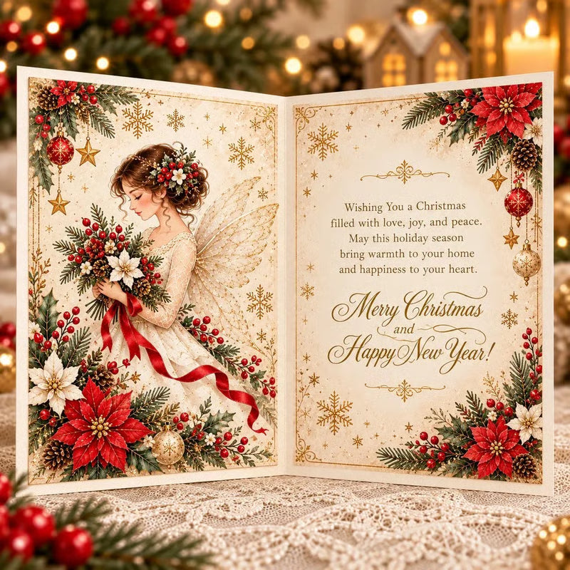 ✨🏆Vroege feestdagenaanbieding: 49% korting👼 3D kerstengel pop-up wenskaart | Een betekenisvol kerstcadeau met envelop en ruimte voor je persoonlijke boodschap 🎄