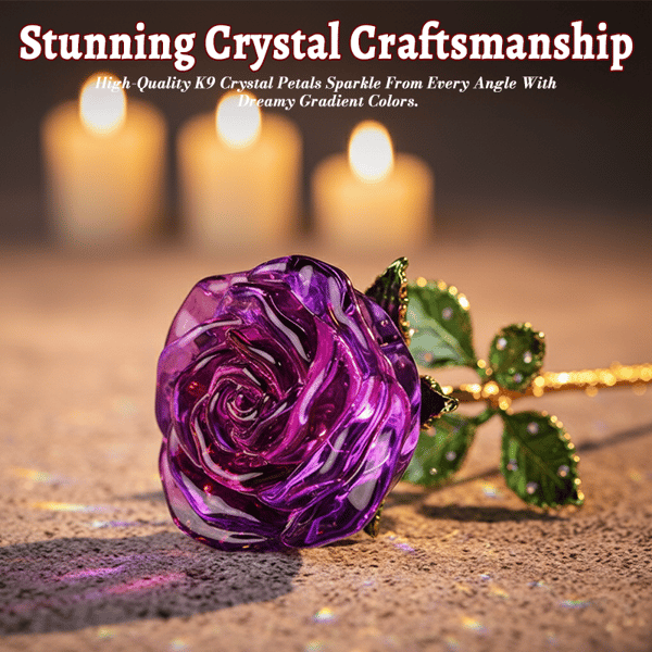 🌹Valentijnsaanbieding: 50% korting💕Forever Blooming Crystal Rose