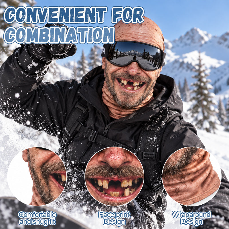 Grappig en realistisch skimasker – hilarische winterse feestoutfit voor buitengroepen