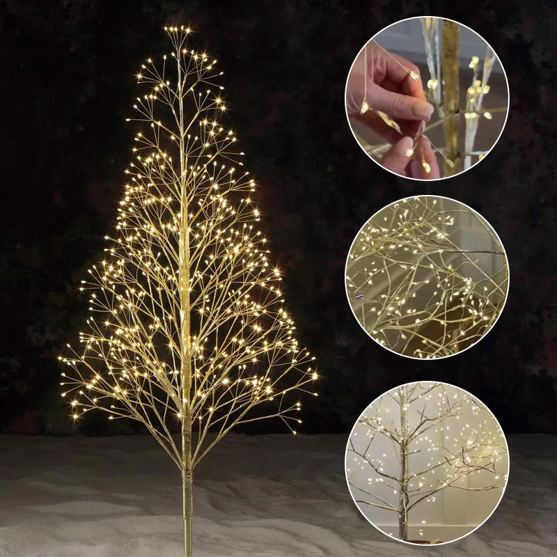 ✨ Betoverende kerstverlichting in de kerstboom 🎄🌟