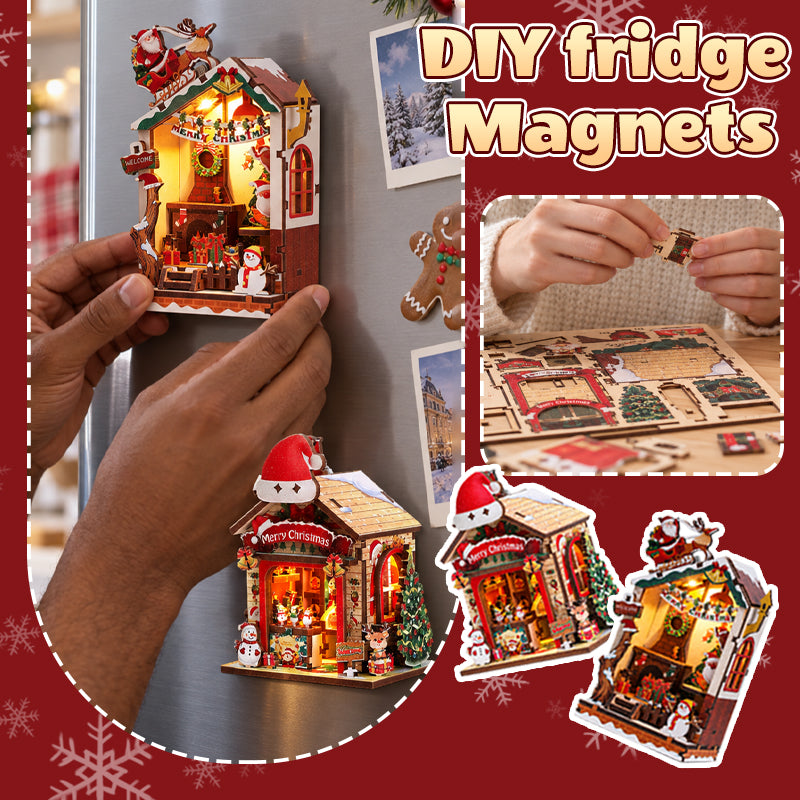 Kerst DIY 3D-puzzel koelkastmagneet