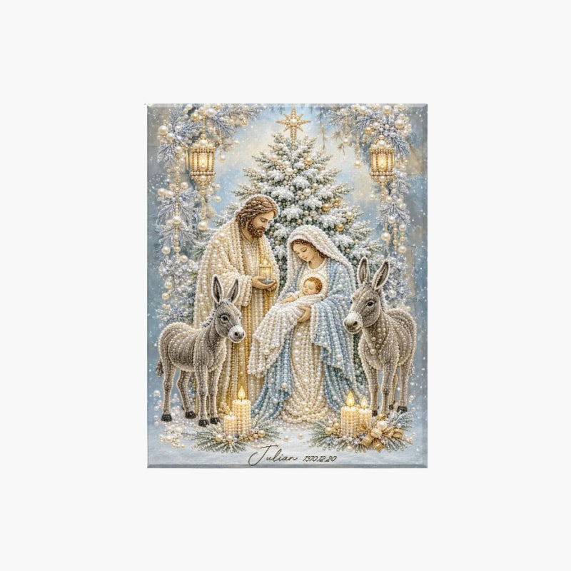 Kerststal Diamond Painting Set | Jezus Christus Kerst Geloof Kunst Decoratie