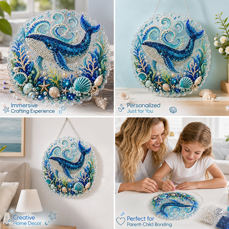 Handgemaakte acryl oceaan decoratie om zelf op te hangen.