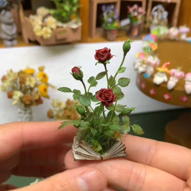 Miniatuurboekbloemen: een sprookje in de palm van je hand.
