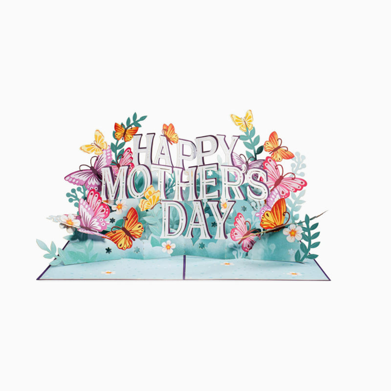 💐 Fijne Moederdag 3D vlinder pop-up kaart
