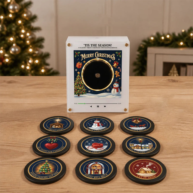 Kerstmuziek koelkaststickers | Interactieve kerstdecoratie met 9 klassieke kerstliedjes