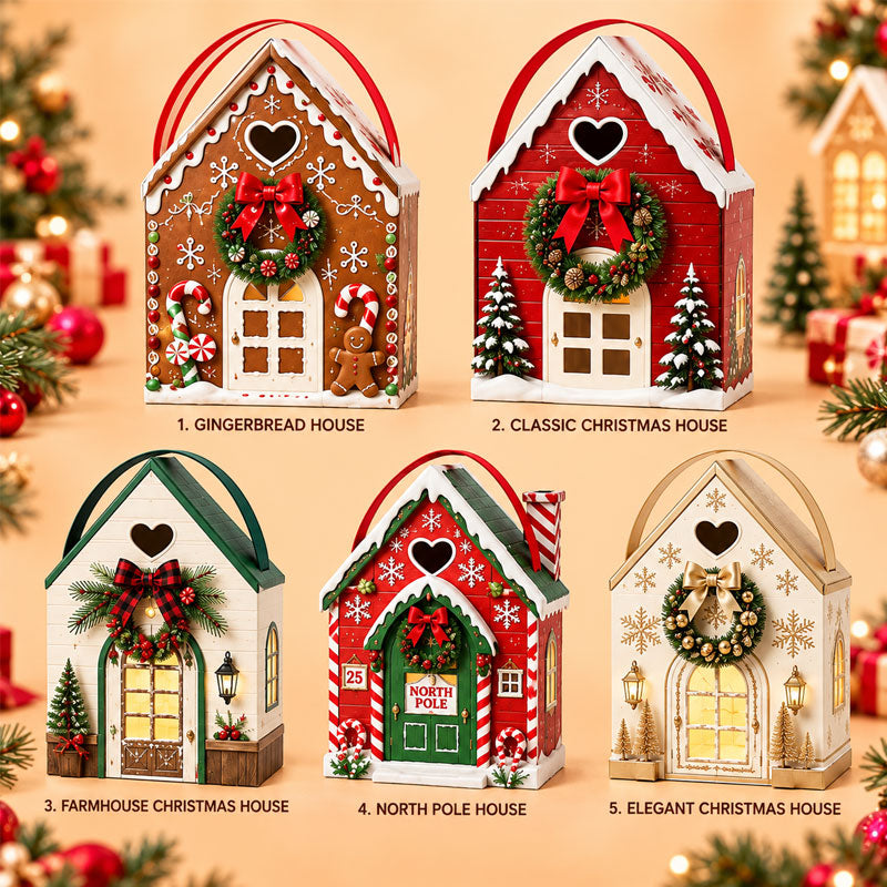 Kerstmagiehuis cadeauverpakking – Creatieve 3D handzame kerstcadeauverpakking