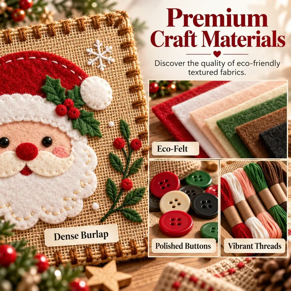 🎄✨ Kerst DIY Stoffen Weefpakket voor Vriendschap - 🧵 Maak samen iets bijzonders! 💕